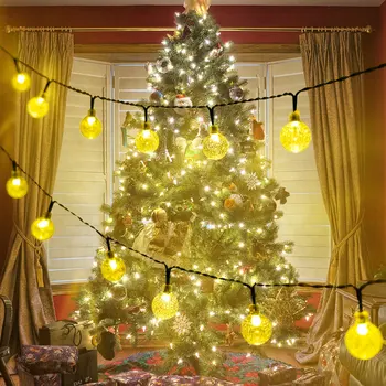 Solar String Light 30/40/60/LEDs Crystal ball string light Waterproof Solar Powered for Garden Home Landscape Holiday Decoration
Solar String Light 30/40/60/LEDs Crystal ball string light Waterproof Solar Powered for Garden Home Landscape Holiday Decoration