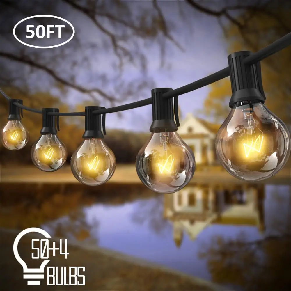 Рождественские украшения для дома 50 футов 30 25 уличное освещение гирлянда G40