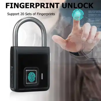 Smart Fingerprint Lock USB Rechargeable Fingerprint Padlock Quick Unlock Zinc Alloy Metal Self Developing Chip for Door Luggage
Smart Fingerprint Lock USB Rechargeable Fingerprint Padlock Quick Unlock Zinc Alloy Metal Self Developing Chip for Door Luggage