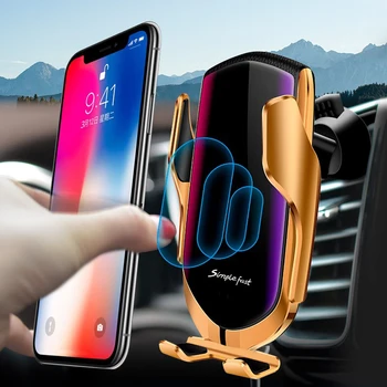 R1 Car Qi Wireless Charger Smart Automatic Clamping 10w Fast Charging Air Vent Mount GPS Mobile Phone Holder Grip Stand Bracket
R1 Car Qi Wireless Charger Smart Automatic Clamping 10w Fast Charging Air Vent Mount GPS Mobile Phone Holder Grip Stand Bracket