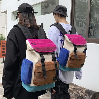 Multi-colored Fashion Women's Backpack Canvas Big Notebook School Bag College Large Travel Backpack Female Unsex rucksack
Multi-colored Fashion Women's Backpack Canvas Big Notebook School Bag College Large Travel Backpack Female Unsex rucksack