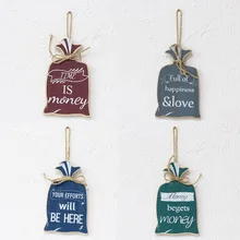 נורדי עץ כסף/אהבה/Happniess/מזל תיק סימנים & לוחות ילדי חדר תפאורה ברכת מכתב הדפסת עץ קיר תליית קישוטים(China)