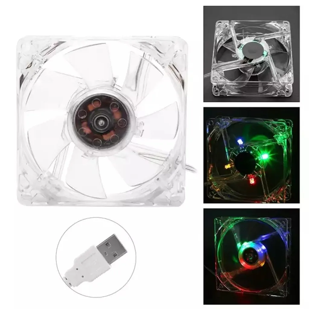 8cm USB Colorful Light Transparent Cooling Fan 5V CPU Cooling Fan For PC Computer cooling accessories Colorful fan вентилятор
8cm USB Colorful Light Transparent Cooling Fan 5V CPU Cooling Fan For PC Computer cooling accessories Colorful fan вентилятор