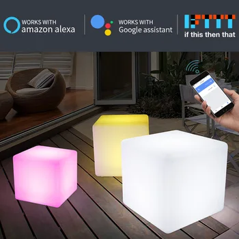 wifi smart rechargeable cube lamp MP APP wireless control led stool chair outdoor decor night light works with alexa google home
wifi smart rechargeable cube lamp MP APP wireless control led stool chair outdoor decor night light works with alexa google home