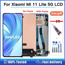 Bloc écran tactile LCD, 6.55 pouces, pour Xiaomi Mi 11 Lite, 5G, Original, M2101K9G, M2101K9C=
