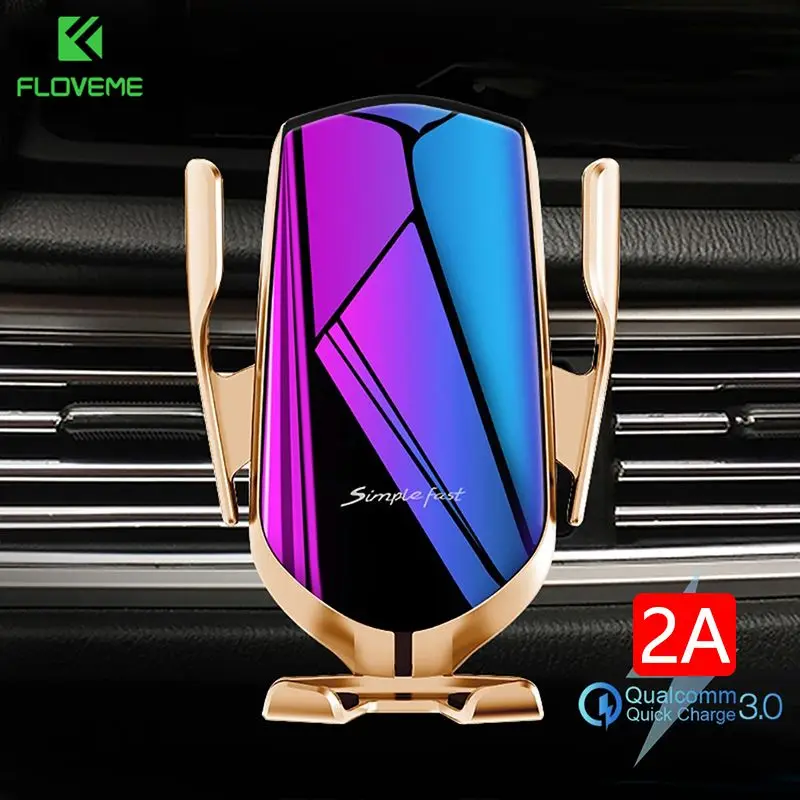 FLOVEME 10W Wireless Charger Car Phone Holder Infrared Sensor Air Vent Mount Car Holder For Phone Automatic Clamping Stand 
FLOVEME 10W Wireless Charger Car Phone Holder Infrared Sensor Air Vent Mount Car Holder For Phone Automatic Clamping Stand