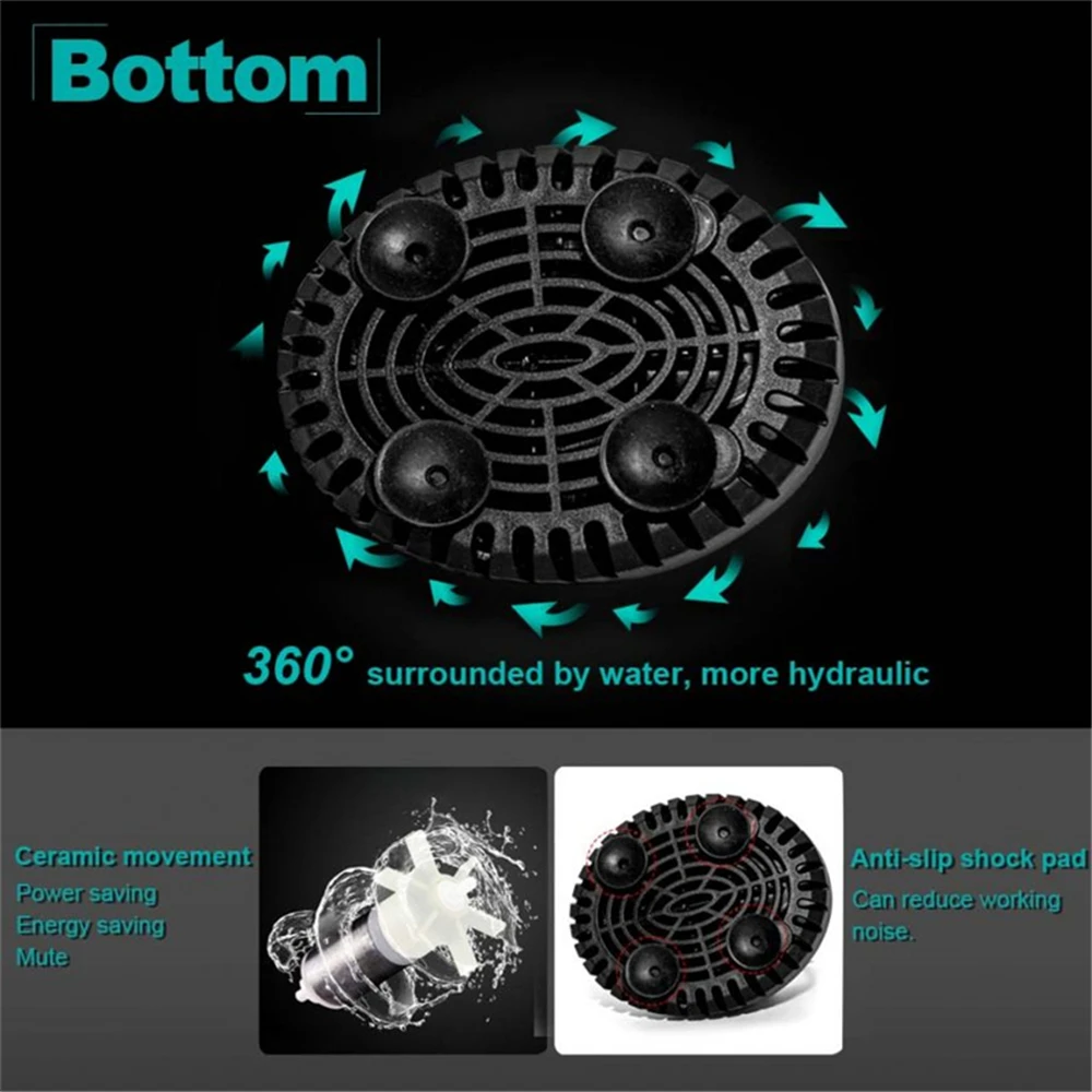 3 110V220V Ultra-Quiet Submersible Water Pump Aquarium Fish Tank Pool Powerhead Fountain Water Filter