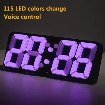 Colorful Digital LED Alarm Clock Voice Control 115 Colors Change 3D LED Table Clock with Temperature Electronic Desk Watch
Colorful Digital LED Alarm Clock Voice Control 115 Colors Change 3D LED Table Clock with Temperature Electronic Desk Watch