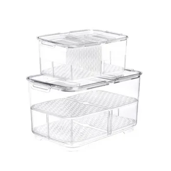 Refrigerator Food Storage Containers With Lids Kitchen Storage Seal Tank Separate Vegetable Fruit Drain Fresh Box
Refrigerator Food Storage Containers With Lids Kitchen Storage Seal Tank Separate Vegetable Fruit Drain Fresh Box
