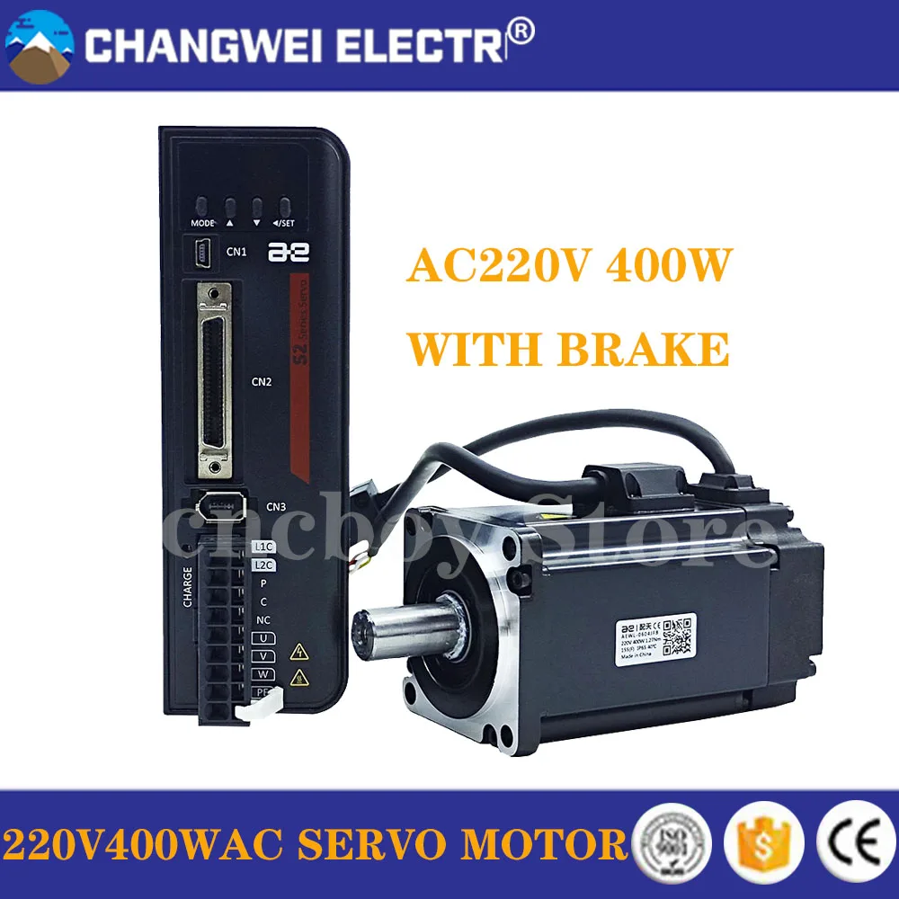 AC 220V 400W 0.4kw серво-двигатель в комплекте 1.27NM AC Motor S2P-2R8AI + AEQL-0604JFB комплект тормозов, однооборотный Магнитный/многооборотный магнит 
AC 220V 400W 0.4kw серво-двигатель в комплекте 1.27NM AC Motor S2P-2R8AI + AEQL-0604JFB комплект тормозов, однооборотный Магнитный/многооборотный магнит