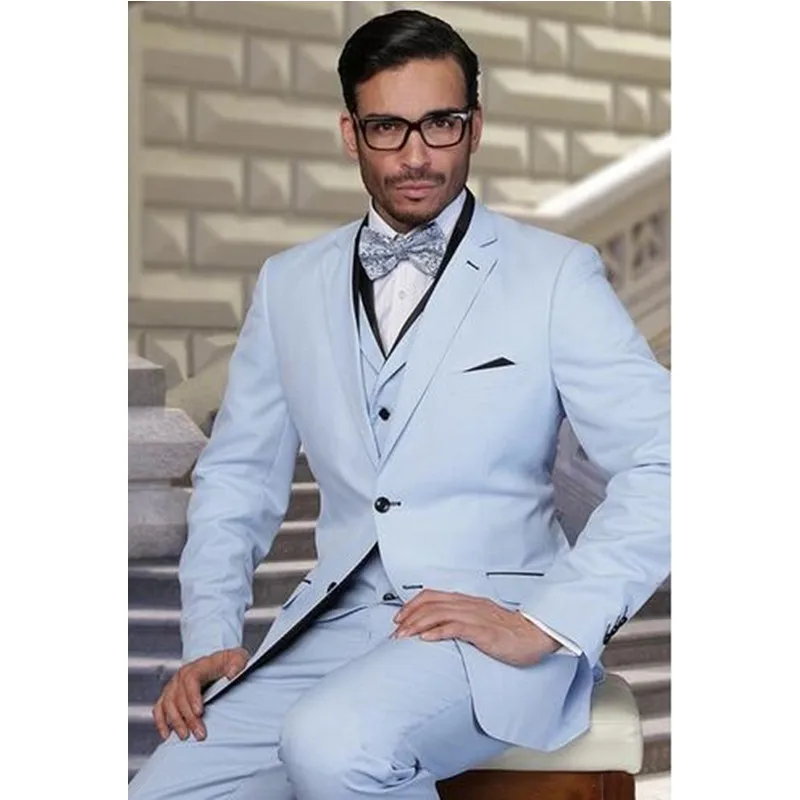 Spring Men's Suits Custom Made Light Blue Men Suits For Wedding Groom Tuxedos For Men Best Man Groomsmen(Jacket+Pants+vest) A016
Spring Men's Suits Custom Made Light Blue Men Suits For Wedding Groom Tuxedos For Men Best Man Groomsmen(Jacket+Pants+vest) A016