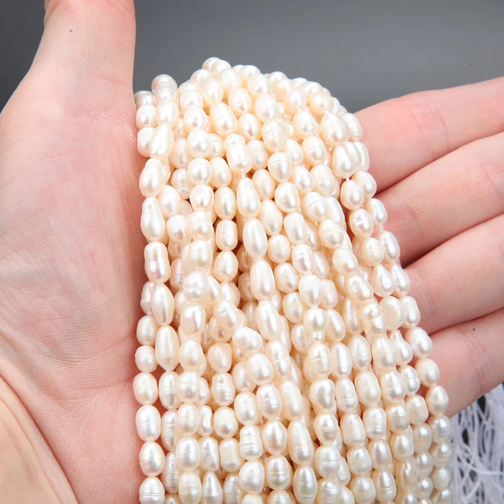 

36CM Natural Freshwater Pearl Ellipse Loose Beads Pearl Charms for Jewelry Making DIY Bracelet Earring Necklace Accessories