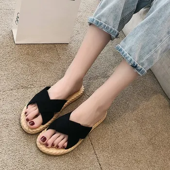 Woman New Slippers Women Non-Slip Female Hemp Casual Shoes Ladies Fashion Flats Women's Summer Beach Comfortable Footwear
Woman New Slippers Women Non-Slip Female Hemp Casual Shoes Ladies Fashion Flats Women's Summer Beach Comfortable Footwear