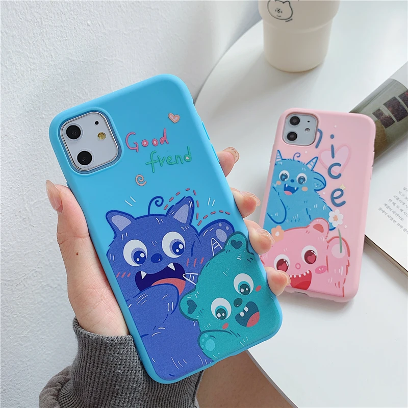 Cute little monster phone case for iphone 6s 7 8 plus 11pro max xr xs simple couple frosted protective case
Cute little monster phone case for iphone 6s 7 8 plus 11pro max xr xs simple couple frosted protective case