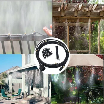 15/18 M Outdoor Garden Misting System Fan Cooler Water Cooling Patio Mist Spray Kit Greenhouse Waterring Irrigation Mister Line 
15/18 M Outdoor Garden Misting System Fan Cooler Water Cooling Patio Mist Spray Kit Greenhouse Waterring Irrigation Mister Line
