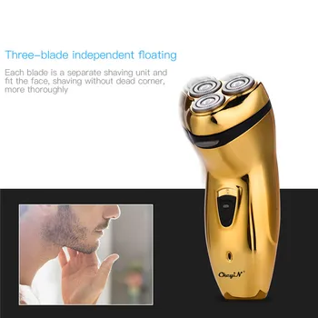 Electric Shaver Men's Razor Hair Trimmer 3D Floating Shaving Razors Hair Removal Triple Blade Precision Beard Trimmer for Male
Electric Shaver Men's Razor Hair Trimmer 3D Floating Shaving Razors Hair Removal Triple Blade Precision Beard Trimmer for Male