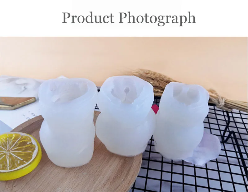 Ice Cube Mold Silicone Cute Animal Ice Cube Mold Abrasive 3D Ice Cube Mold Bear Mold Silicone Creative Coffee Milk Tea Ice cube