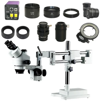 16MP USB Digital microscope camera +3.5X 7X 45X 90X Double Boom Simul Focal trinocular Microscope Stereo +144 Led ring ligths
16MP USB Digital microscope camera +3.5X 7X 45X 90X Double Boom Simul Focal trinocular Microscope Stereo +144 Led ring ligths