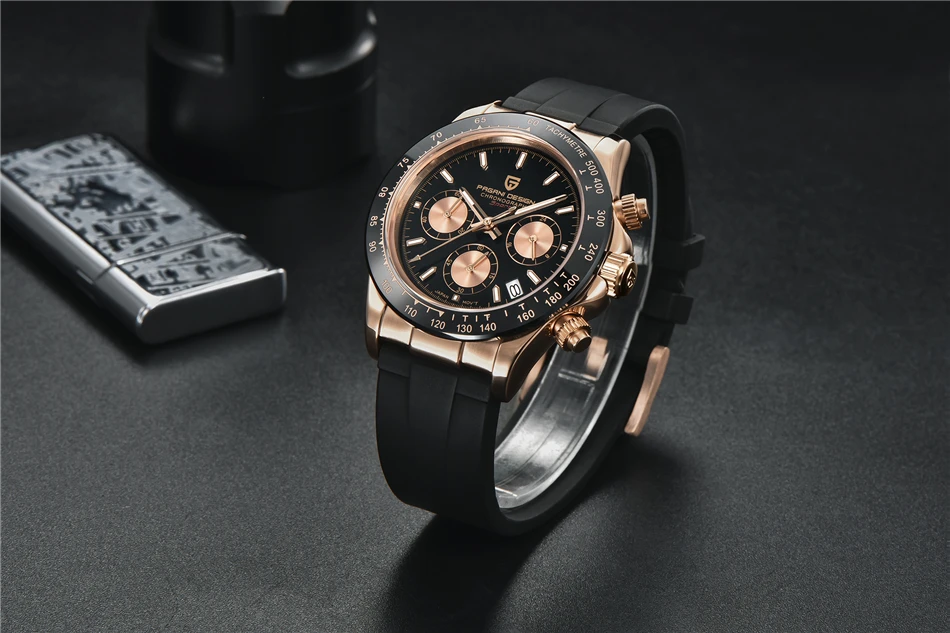 2020 New PAGANI DESIGN Luxury Brand Mens Sports Watches Waterproof Chronograph Japan VK63 Quartz Movement Watch Rubber Strap