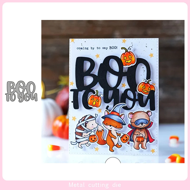 Boo to You Words Metal Cutting Dies for DIY Scrapbooking Photo Album Decorative Embossing Paper Card Crafts Die Cut 2019
Boo to You Words Metal Cutting Dies for DIY Scrapbooking Photo Album Decorative Embossing Paper Card Crafts Die Cut 2019