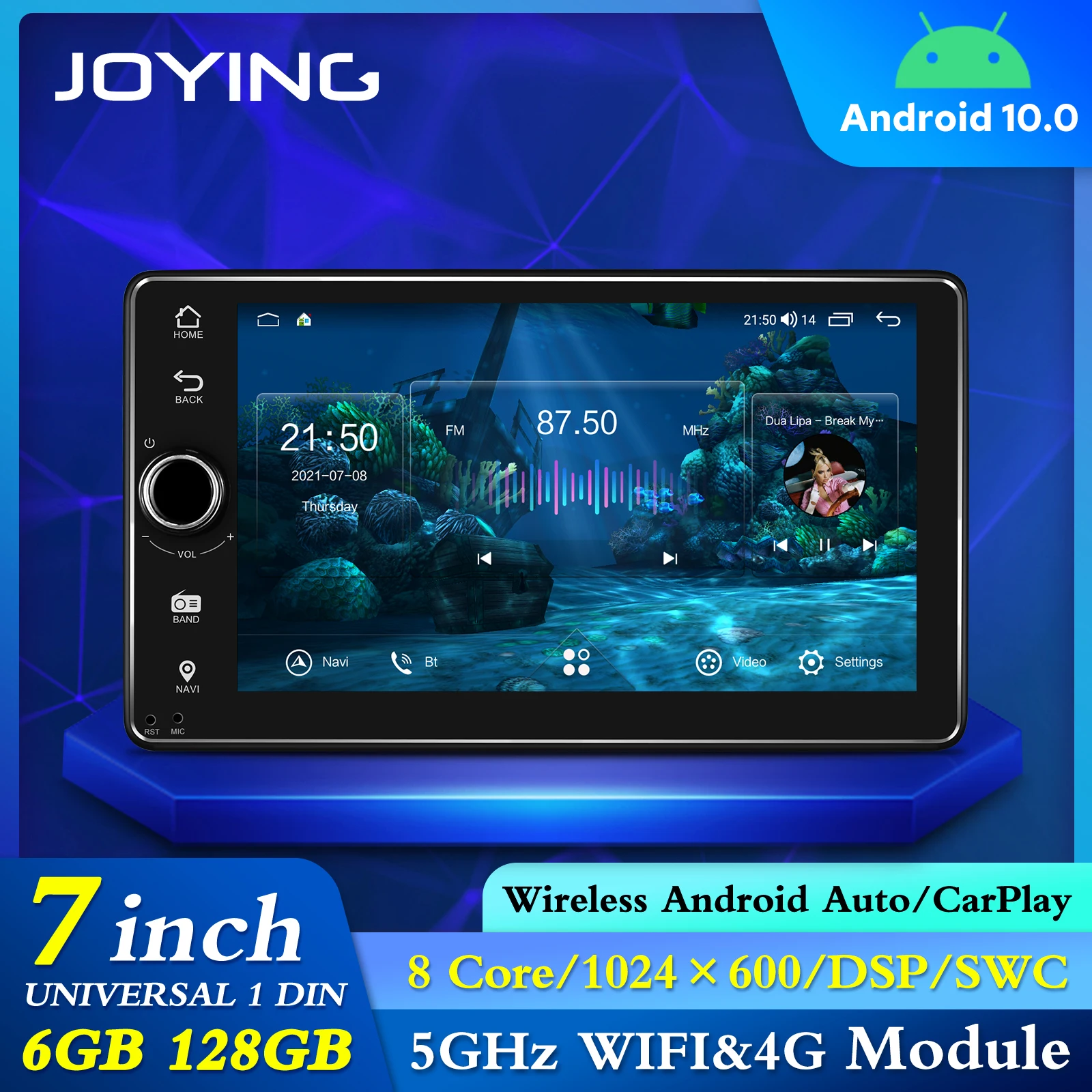 Мультимедийный плеер Joying DVD-плеер на android для Mazda Toyota Volkswagen Nissan Kia VW Honda Типоразмер 1