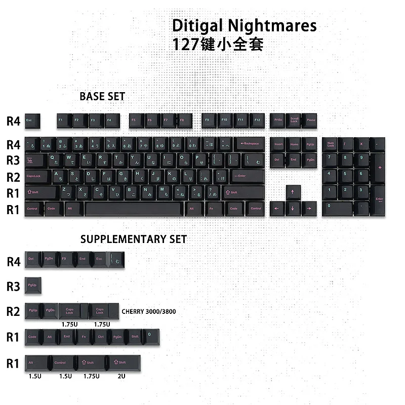 127 Key GMK Digital Nightmare Small Full Set Of Keycaps Five Sided Sublimation PBT Cherry Contour Cap For Mechanical Keyboard
127 Key GMK Digital Nightmare Small Full Set Of Keycaps Five Sided Sublimation PBT Cherry Contour Cap For Mechanical Keyboard