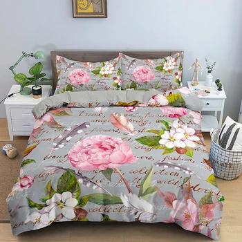 Geometric Flower Duvet Cover Bedding Set Rose Lily Floral Bed Linen Home Textile Bedclothes Soft Bed Set Queen/King Size
Geometric Flower Duvet Cover Bedding Set Rose Lily Floral Bed Linen Home Textile Bedclothes Soft Bed Set Queen/King Size