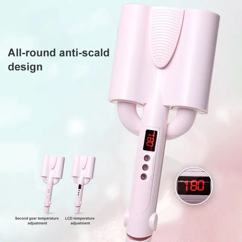 Electric Automatic Perm Splint Corn Hair Curcle 3 Barrels Big Wave Hair Straightener Curler Hair Waver Curlers with LCD Display
Electric Automatic Perm Splint Corn Hair Curcle 3 Barrels Big Wave Hair Straightener Curler Hair Waver Curlers with LCD Display