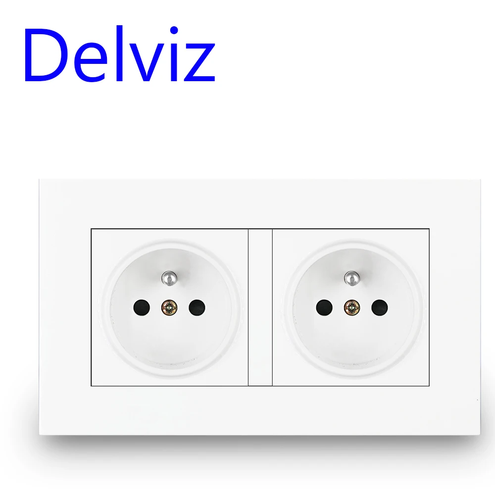 Delviz 16A French Power Socket, Wall Electric / Rectangular socket / Plug, Retardant PC panel, EU standard Power Double Outlet
Delviz 16A French Power Socket, Wall Electric / Rectangular socket / Plug, Retardant PC panel, EU standard Power Double Outlet