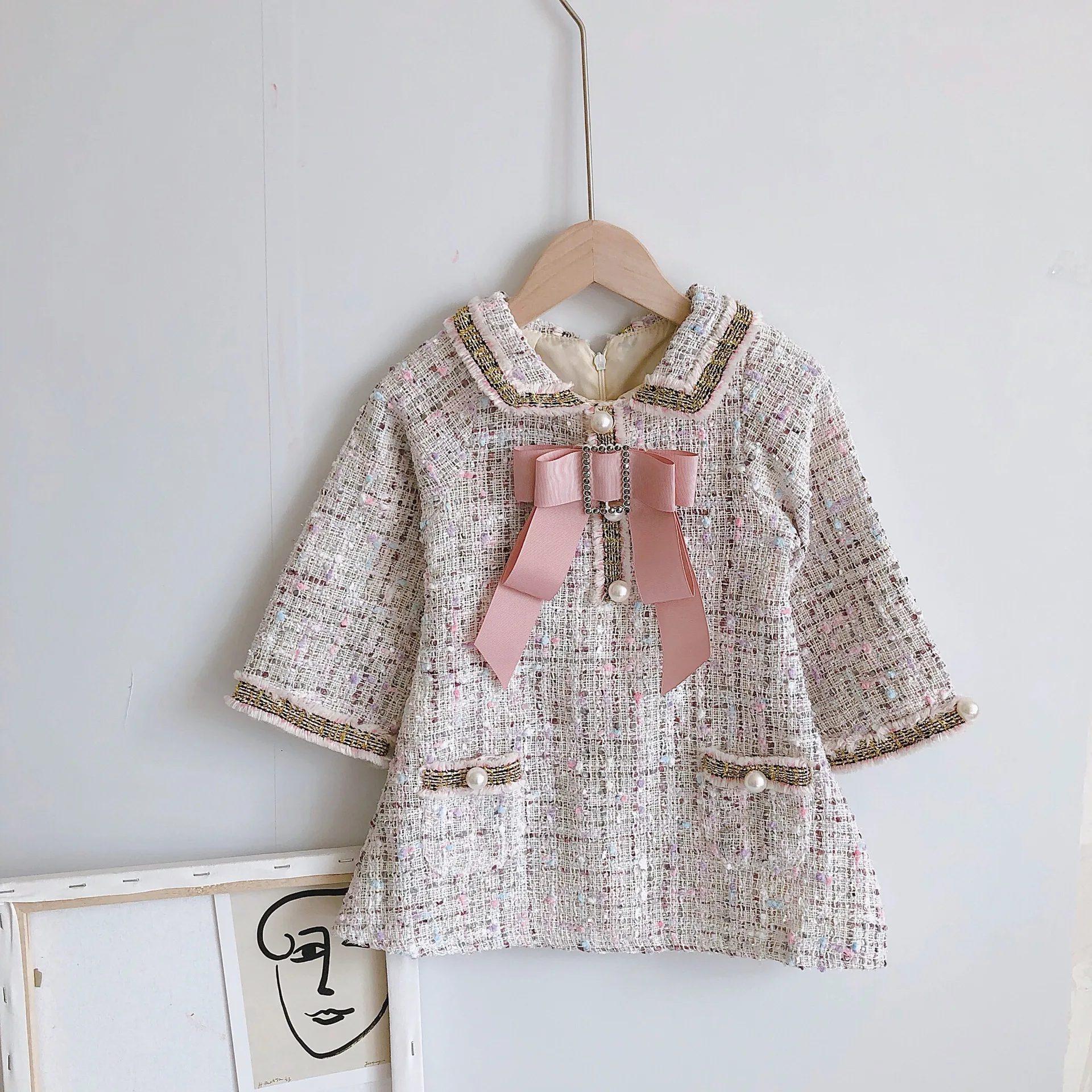 2019 Autumn Winter New Arrival Girls Fashion Princess Dress with Bow Girls Tweed Dress
2019 Autumn Winter New Arrival Girls Fashion Princess Dress with Bow Girls Tweed Dress