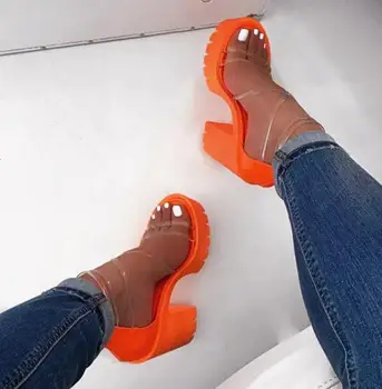 Women Shoes High Heel Sexy Square Heel Pumps Party Dress Ladies Shoes Peep Toe Transparent Casual Shoe Woman Size 37-41
Women Shoes High Heel Sexy Square Heel Pumps Party Dress Ladies Shoes Peep Toe Transparent Casual Shoe Woman Size 37-41