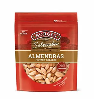 Borges - Almendras comunes en grano, sin piel, fritas y saladas - Bolsa de 200 g
Borges - Almendras comunes en grano, sin piel, fritas y saladas - Bolsa de 200 g