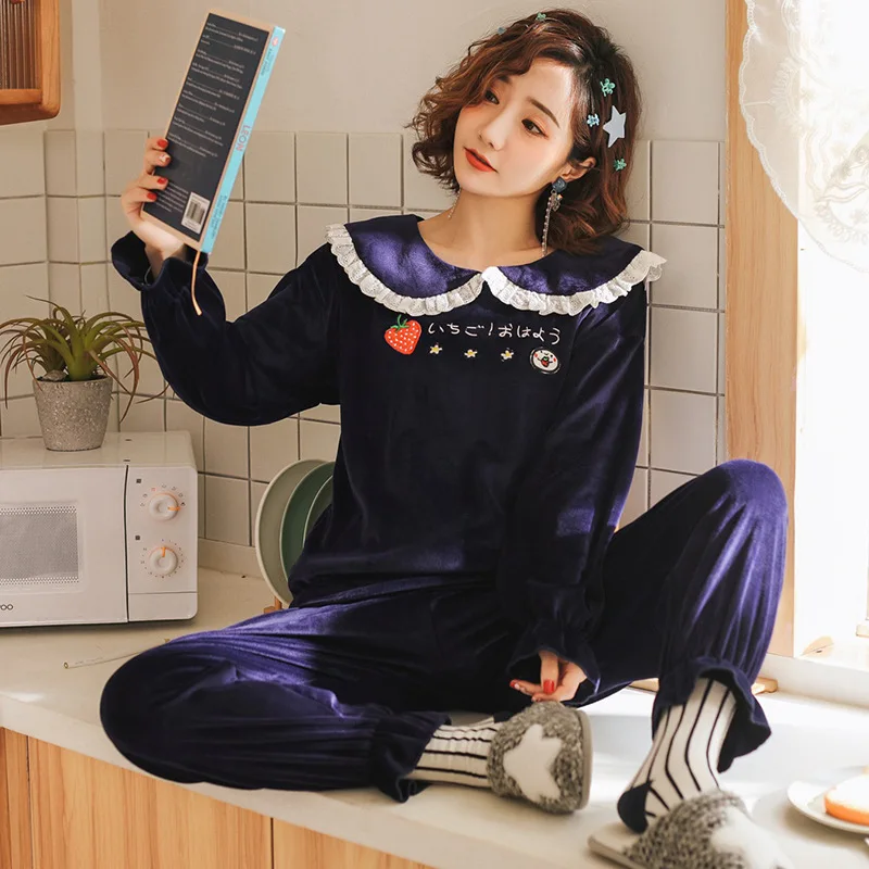 Pajamas Women Sets 2019 New Autumn Coral Velvet Pajamas Sweet and Cute Warm Flannel Women's Sleep & Lounge Pajamas Sets
Pajamas Women Sets 2019 New Autumn Coral Velvet Pajamas Sweet and Cute Warm Flannel Women's Sleep & Lounge Pajamas Sets