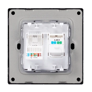 Panel Durable Electrical Outlet Telephone Computer Easy Install Stainless Steel Double Port Wall Socket Plug Office Network Home
Panel Durable Electrical Outlet Telephone Computer Easy Install Stainless Steel Double Port Wall Socket Plug Office Network Home