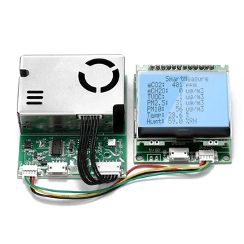 Sensing Element Module Dust PM10 PM2.5 Particulate Matter CO2 HCHO TVOC Sensor with Temperature Humidity Detect Function
Sensing Element Module Dust PM10 PM2.5 Particulate Matter CO2 HCHO TVOC Sensor with Temperature Humidity Detect Function