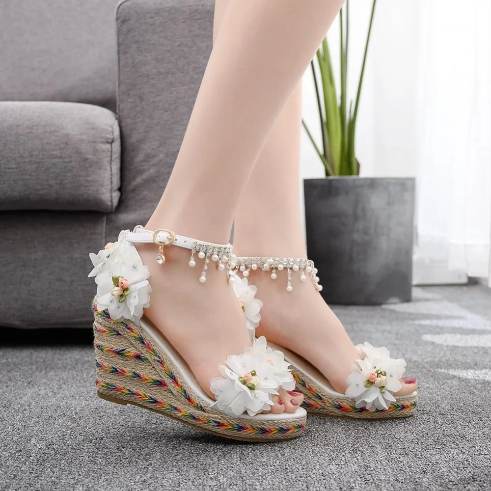Women Wedges Summer Platform Sandals High Heels Wedding Shoes Ankle Strap Footwear Ladies Pumps 
Women Wedges Summer Platform Sandals High Heels Wedding Shoes Ankle Strap Footwear Ladies Pumps