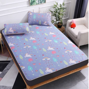 Cute Printing Home Mattress Bedspread with Elastic Band Summer Cool Comfortable Anti-crease Bed Sheet Smooth Cozy Coverlet
Cute Printing Home Mattress Bedspread with Elastic Band Summer Cool Comfortable Anti-crease Bed Sheet Smooth Cozy Coverlet