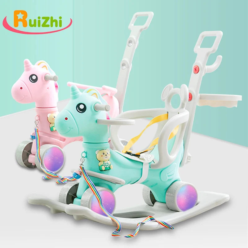 Ruizhi niños lindo unicornio mecedora cochecito rueda intermitente bebé música Multi-función mecedora niños juguetes regalos RZ1128 
Ruizhi niños lindo unicornio mecedora cochecito rueda intermitente bebé música Multi-función mecedora niños juguetes regalos RZ1128