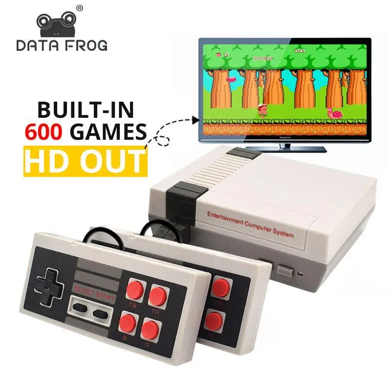 DATA FROG Retro Video Game Console Built-In 620 Games 8 Bit Mini TV Game Console With Dual Handheld Controller Gaming Player
DATA FROG Retro Video Game Console Built-In 620 Games 8 Bit Mini TV Game Console With Dual Handheld Controller Gaming Player