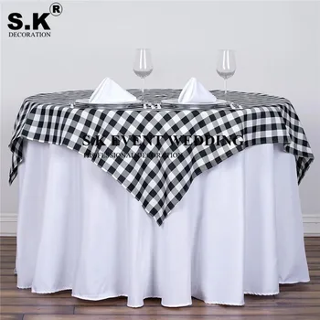 Square Plaid Tablecloth Overlay Checkered Gingham Polyester Table Cloth For Wedding Event Decoration
Square Plaid Tablecloth Overlay Checkered Gingham Polyester Table Cloth For Wedding Event Decoration