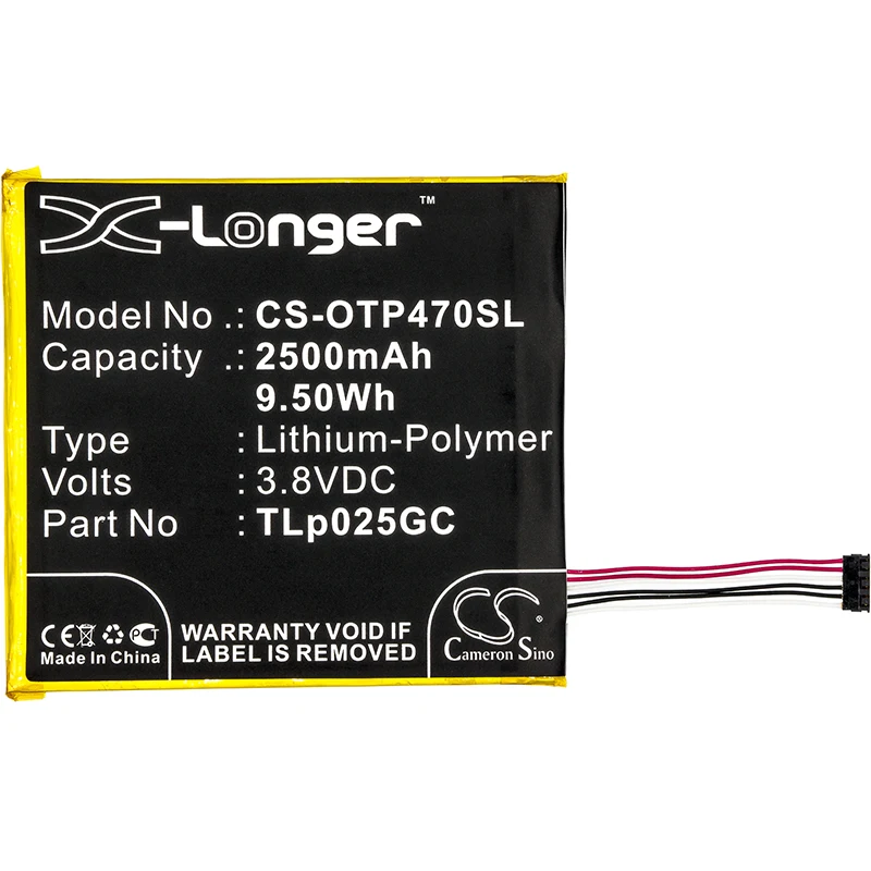 Cameron Sino 2500mAh Battery For Alcatel One Touch Pixi 4 7.0 One Touch Pixi 4 7.0 3G One Touch Pixi 4 7.0 4G OT-8063 OT-9003A
Cameron Sino 2500mAh Battery For Alcatel One Touch Pixi 4 7.0 One Touch Pixi 4 7.0 3G One Touch Pixi 4 7.0 4G OT-8063 OT-9003A