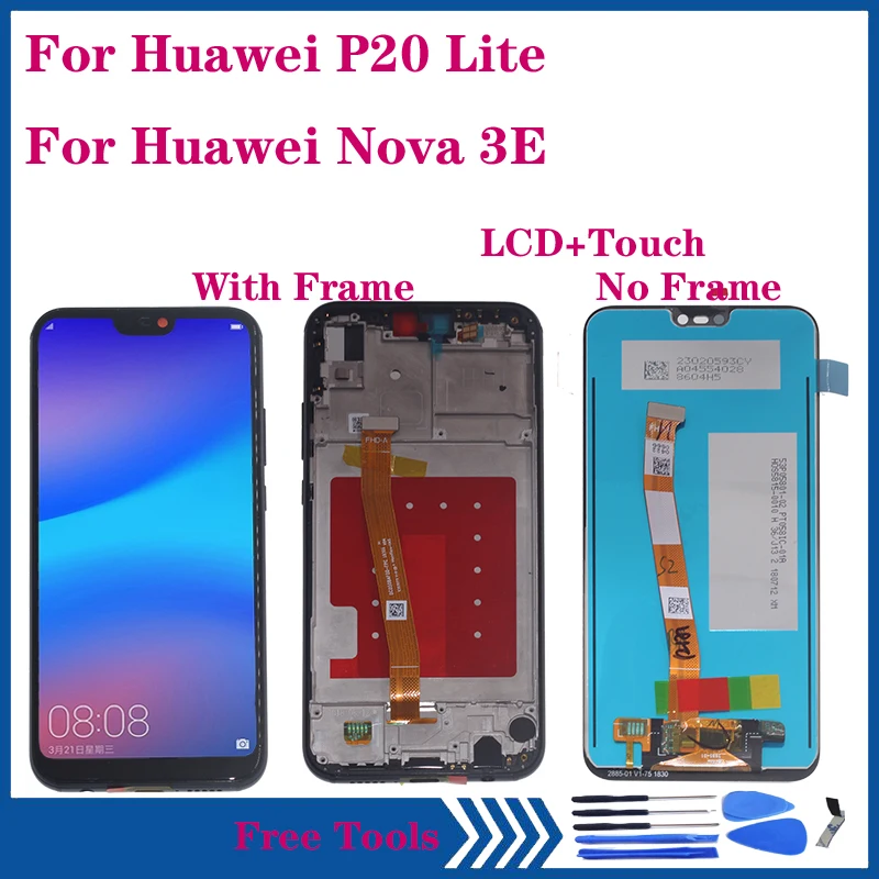 Original DISPLAY For Huawei P20 Lite LCD display Touch Screen Digitizer Assembly for Nova 3E ANE-LX1 LX3 LCD Repair parts
Original DISPLAY For Huawei P20 Lite LCD display Touch Screen Digitizer Assembly for Nova 3E ANE-LX1 LX3 LCD Repair parts