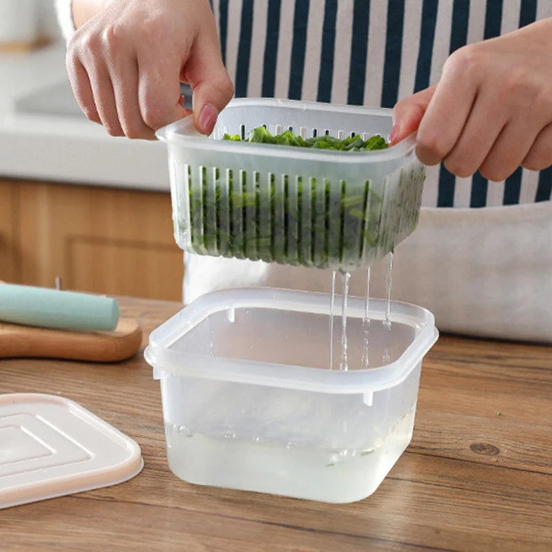Creative Square Drain Sealed Box for Ginger Garlic Onion Refrigerator Crisper Debris Fridge Storage Box Tray Kitchen Organizer
Creative Square Drain Sealed Box for Ginger Garlic Onion Refrigerator Crisper Debris Fridge Storage Box Tray Kitchen Organizer