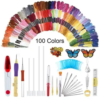 136pcs Russian Embroidery Needle Colorful Embroidery Line Embroidery Stitching Punch Needles Pen Tool Crochet Hook Set
136pcs Russian Embroidery Needle Colorful Embroidery Line Embroidery Stitching Punch Needles Pen Tool Crochet Hook Set