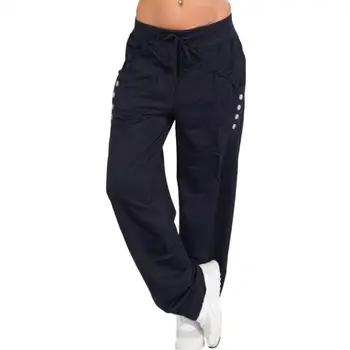 Women Solid Color Polyester Loose Fitness Sport Running gym track Pants Leisure Trousers cycling With pocket
Women Solid Color Polyester Loose Fitness Sport Running gym track Pants Leisure Trousers cycling With pocket