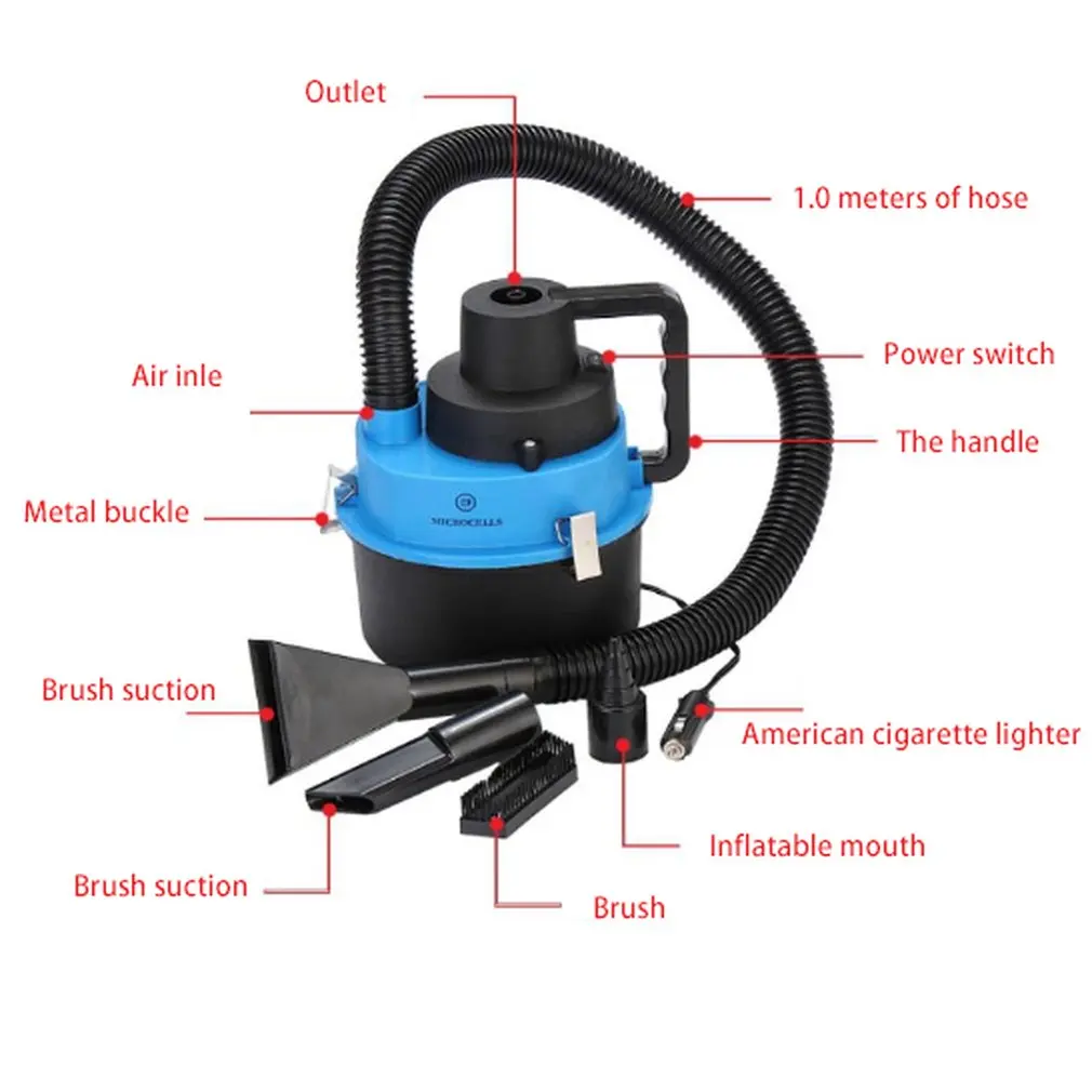 DC12V Super Suction High Power Car Vacuum Cleaner Handheld Vacuum Cleaner Wet and Dry Dual Use Car Vacuum Aspirateur
DC12V Super Suction High Power Car Vacuum Cleaner Handheld Vacuum Cleaner Wet and Dry Dual Use Car Vacuum Aspirateur