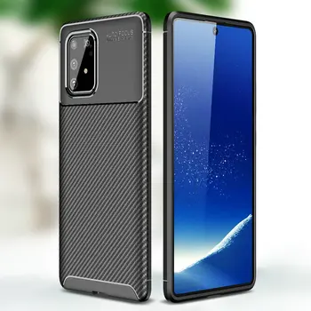 

30pcs/lot For Samsung Galaxy A81 M60S Shockproof Carbon Fiber Case For Samsung Galaxy A91 M80S Slim Armor TPU Back Cover