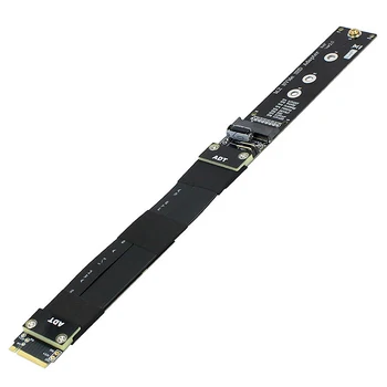R44SF M.2 NVMe M Key Extension Cable SSD Riser Card Ribbon Line Support M2 to PCI Express 3.0 PCIe X4 Full Speed 32G/Bps