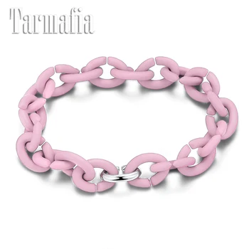 High Quality Charm Bracelet Bangle for Women Pink Hard Rubber X Chain Friendship Bracelets boho Jewelry
High Quality Charm Bracelet Bangle for Women Pink Hard Rubber X Chain Friendship Bracelets boho Jewelry