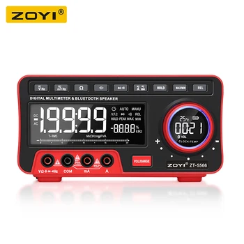 Desktop Multimeter ZOYI ZT-5566 Dual Screen 19999 Display Auto Range TRMS Meter Bluetooth speaker Clocks Alarm Clock Thermometer
Desktop Multimeter ZOYI ZT-5566 Dual Screen 19999 Display Auto Range TRMS Meter Bluetooth speaker Clocks Alarm Clock Thermometer